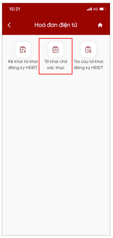 tờ khai chờ xác thực